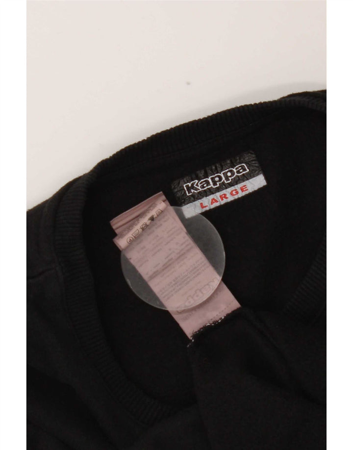 Kappa - Sudadera para mujer, talla 40, talla grande, algodón negro