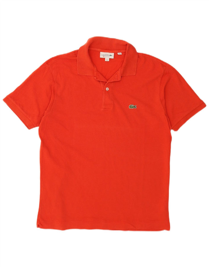 LACOSTE Polo de corte clásico para hombre talla 4 mediano algodón naranja