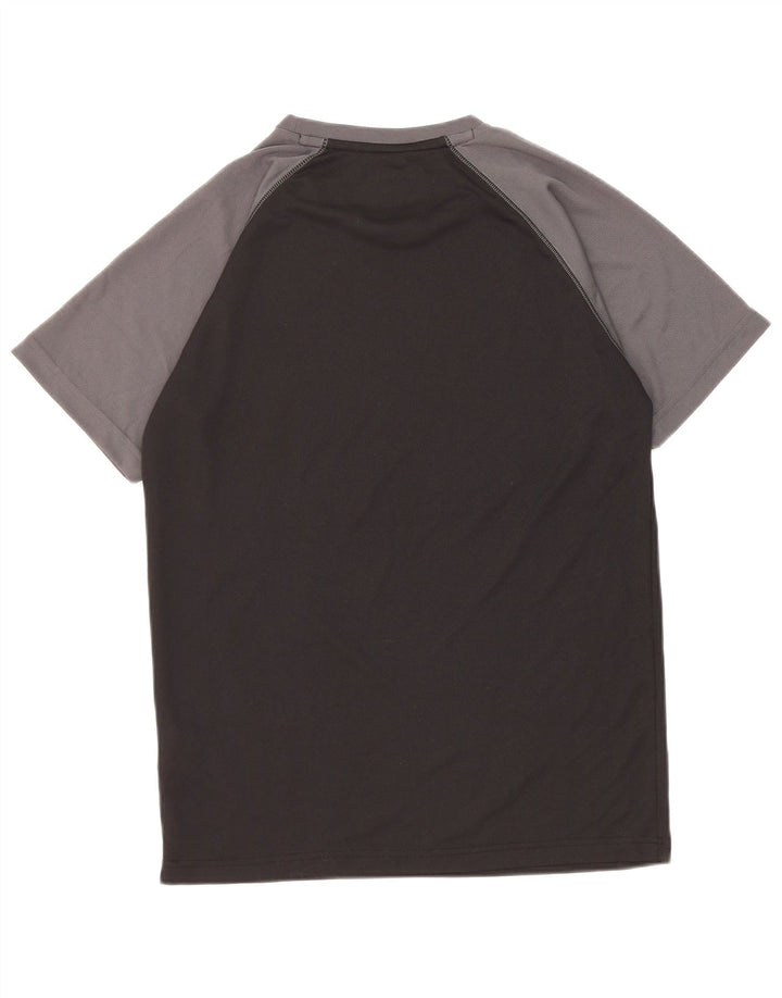 Camiseta para hombre Mountain Warehouse Top medio negro con bloques de color Poliéster