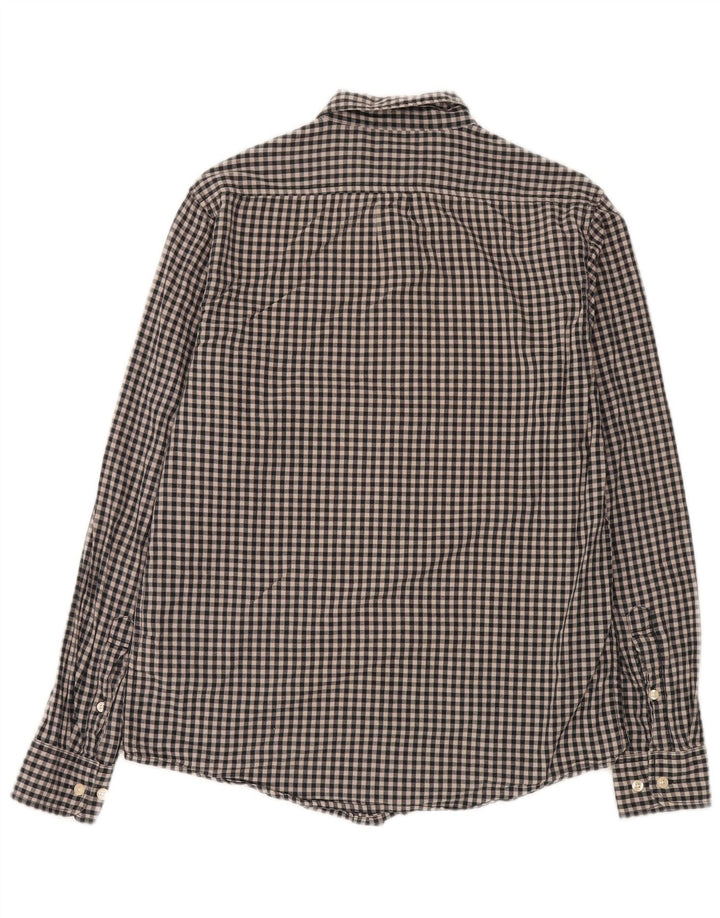 Camisa Lee para hombre de algodón a cuadros en color negro mediano