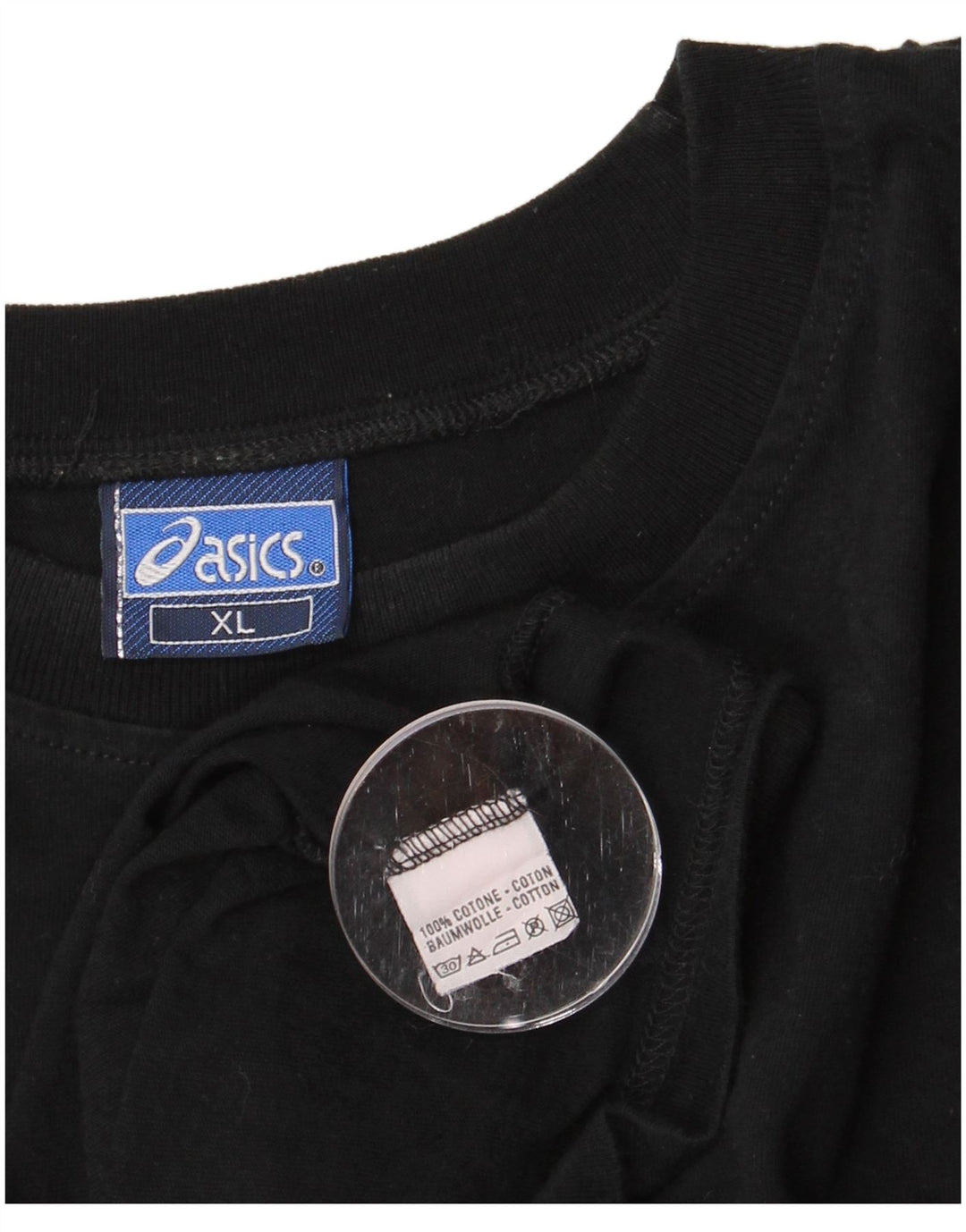 ASICS Camiseta gráfica para hombre Top XL Algodón negro