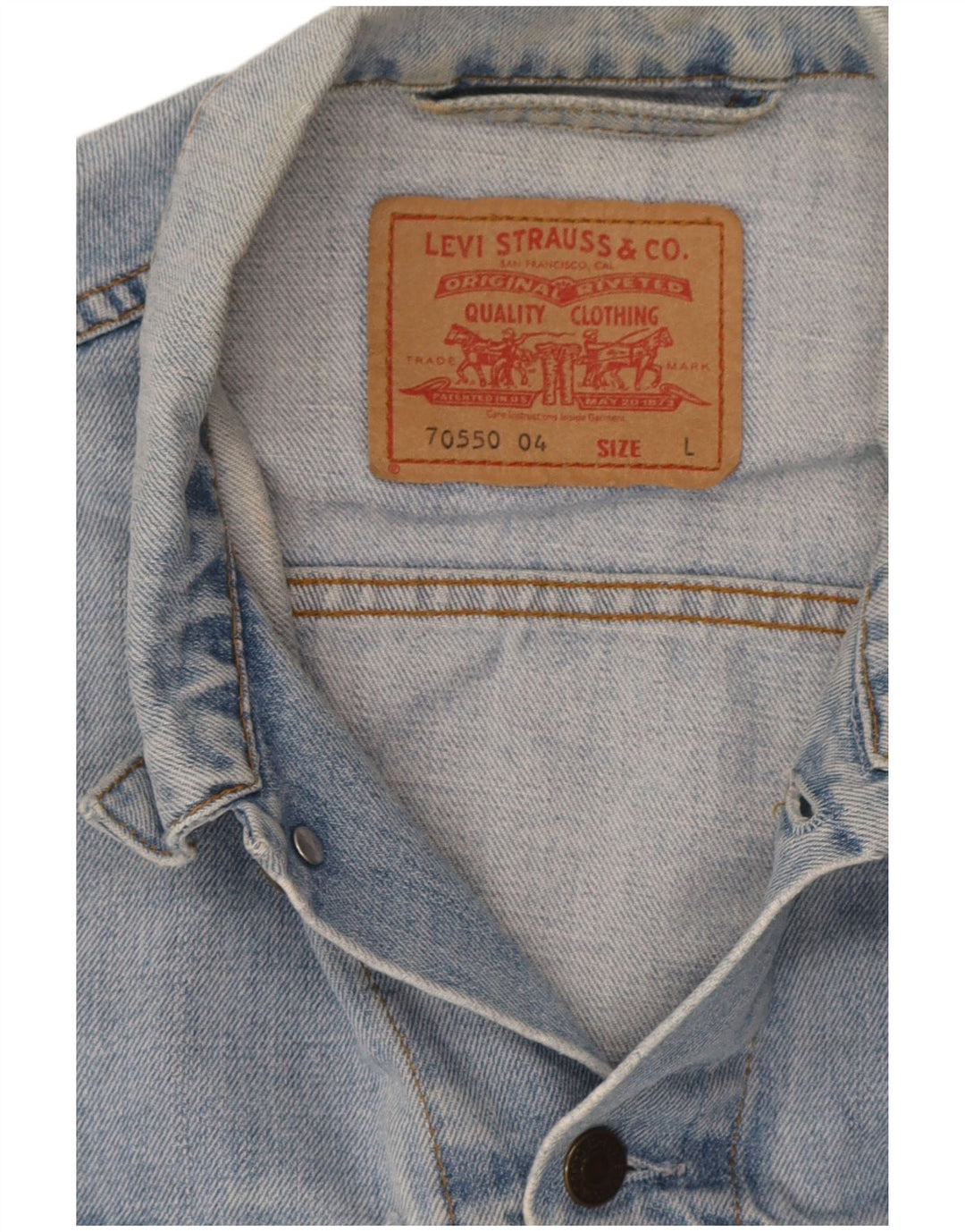 Levi's Chaqueta vaquera para hombre UK 40 Algodón azul grande