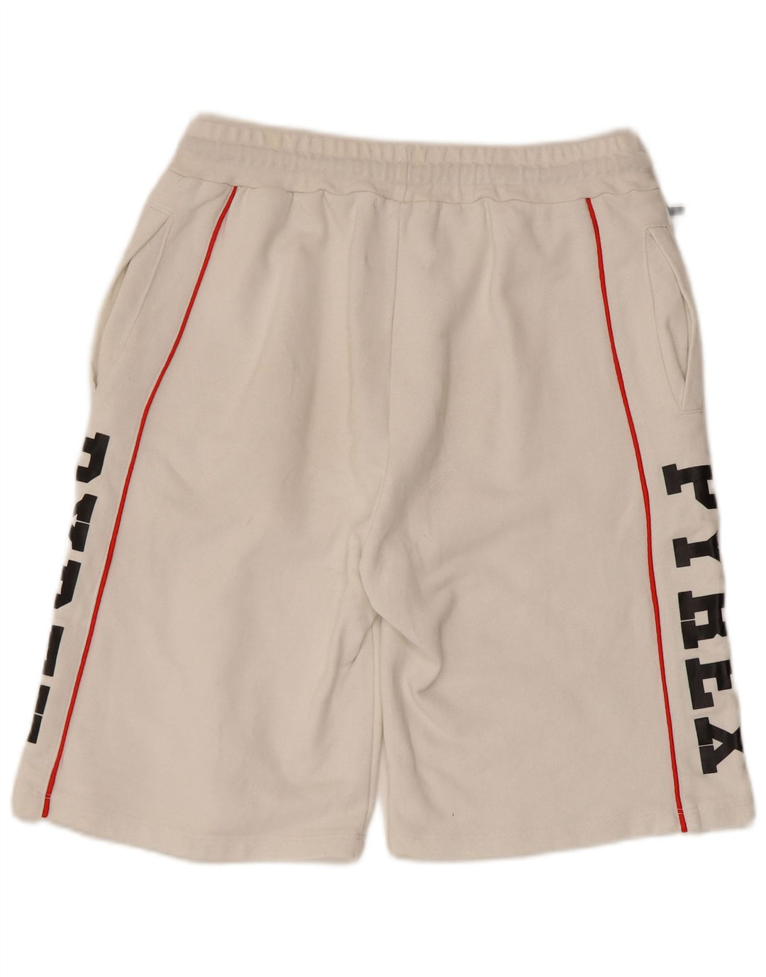 PYREX Pantalones cortos deportivos gráficos para hombre Algodón blanco mediano
