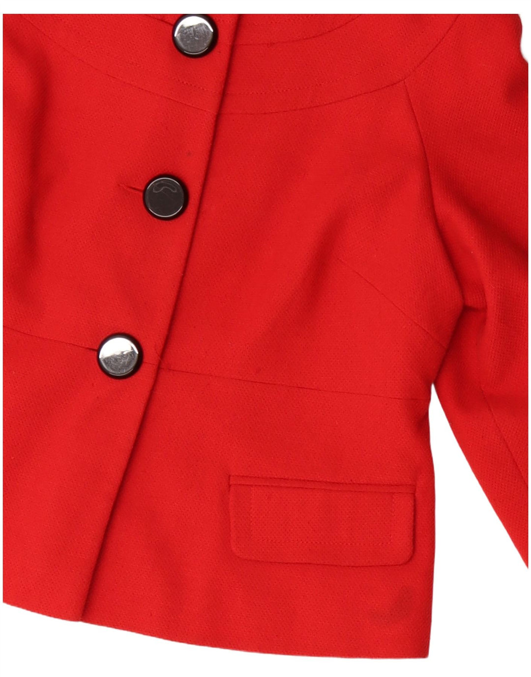 Laura Ashley Chaqueta Blazer de 3 Botones para Mujer UK 46 Grande Poliéster Rojo