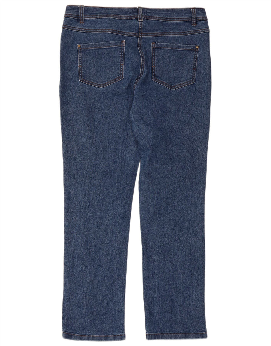 M&Co Vaqueros ajustados para mujer UK 12 Medium W34 L28 Algodón azul