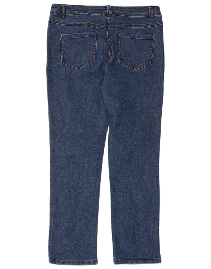 M&Co Vaqueros ajustados para mujer UK 12 Medium W34 L28 Algodón azul