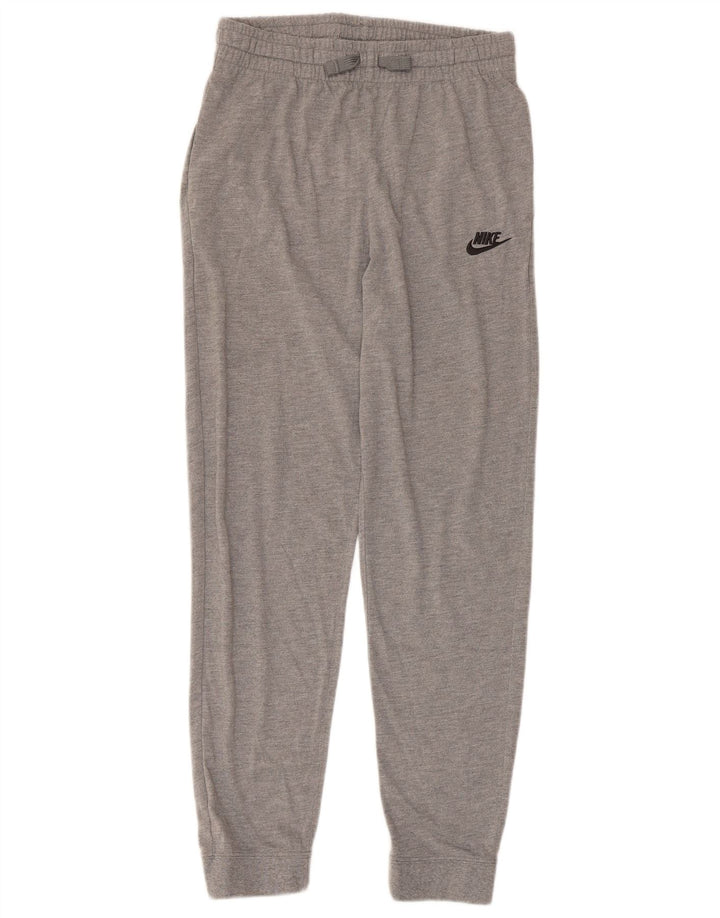 NIKE Boys Tracksuit Trousers Joggers 13-14 Years XL Grey Polyester