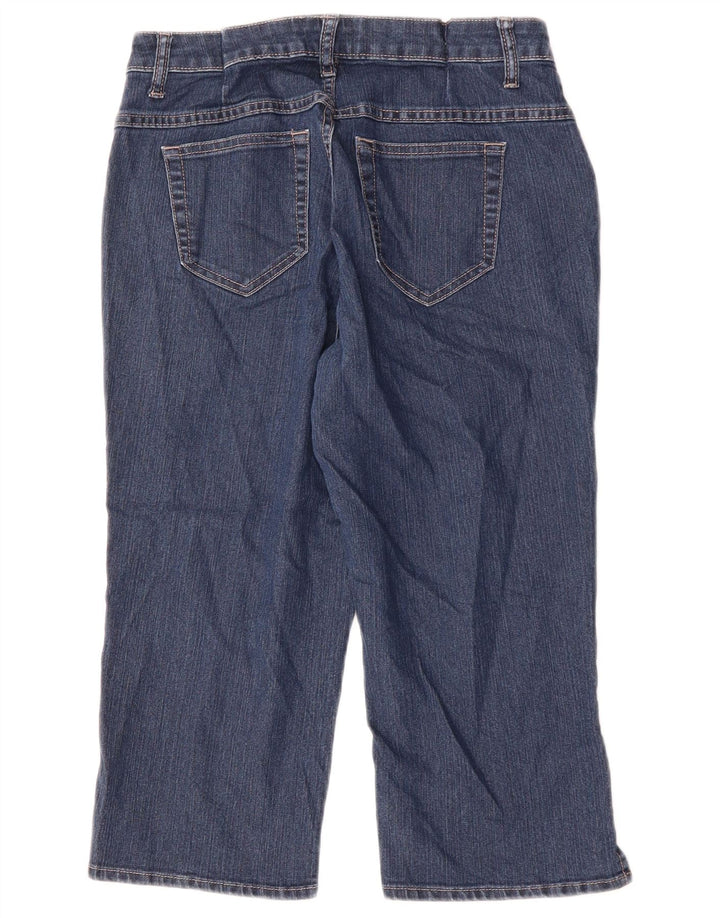 Lee Womens Riders Capri Jeans US 8 Mediano W30 L18 Azul Marino Algodón