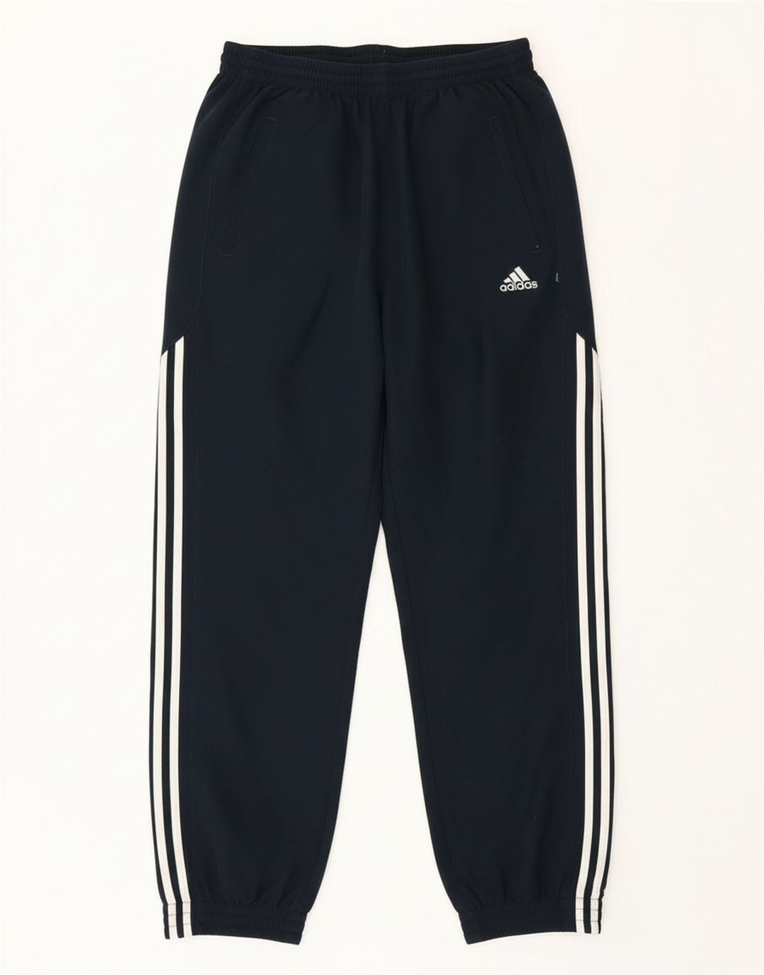 Adidas Mujer Chándal Pantalones Joggers UK 12 Medio Azul Marino Poliéster