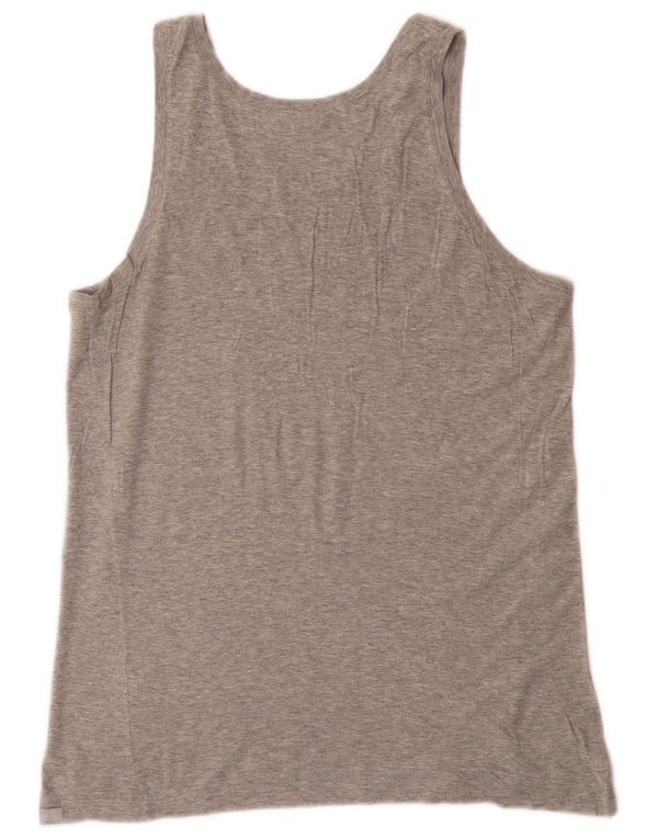 Fila Hombre Chaleco Top Algodón Moteado Gris Medio