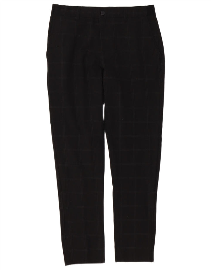 Zara Hombre Pantalón Chino Slim Medium W31 L30 Black Check