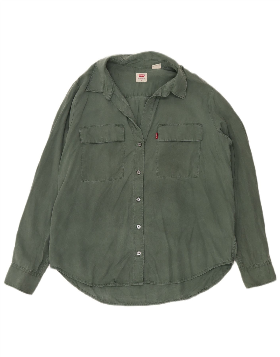 Camisa LEVI'S para mujer UK 44 Lyocell verde medio