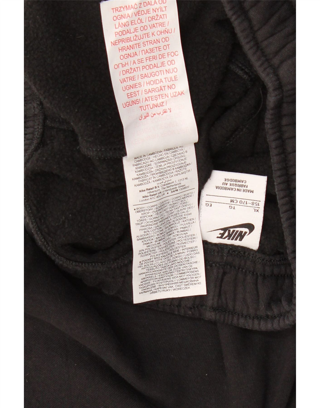 NIKE Niños Graphic Cargo Chándal Pantalones Joggers 13-14 años XL Negro