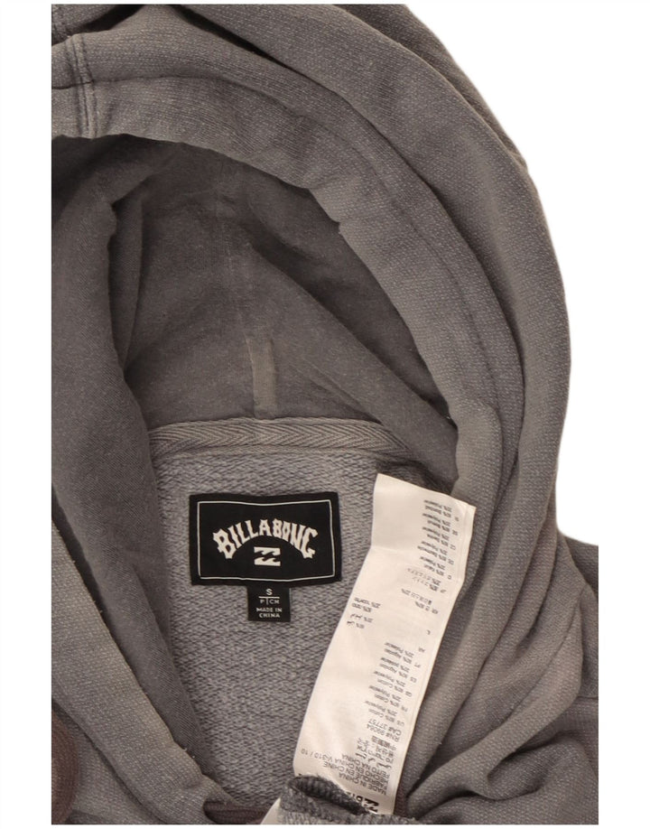 BILLABONG Jersey con capucha gráfico para hombre pequeño algodón gris