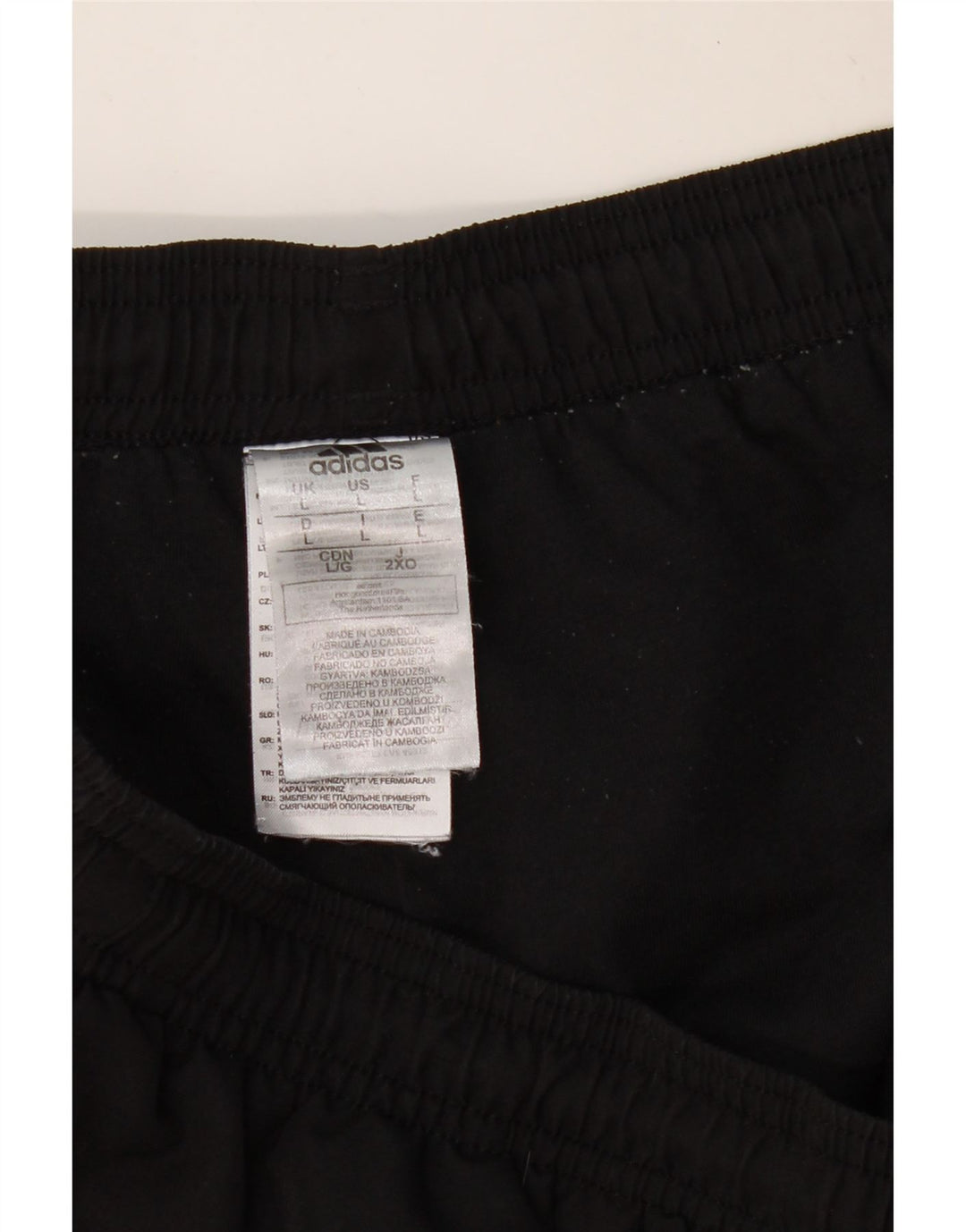 Pantalones de chándal ADIDAS para hombre, talla grande, poliéster negro