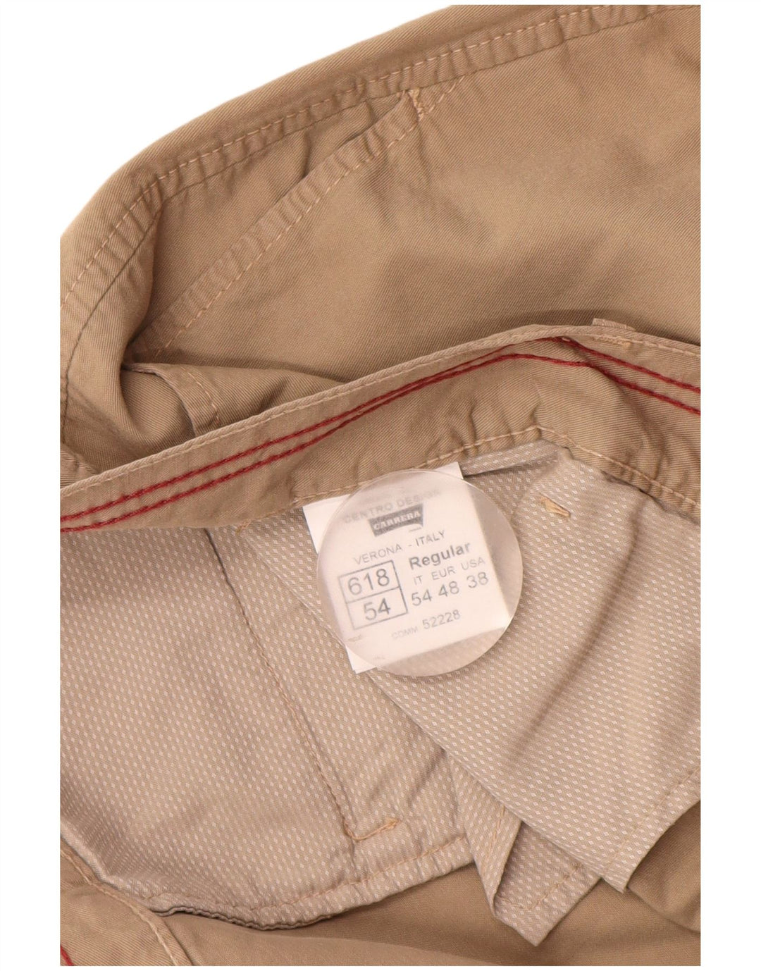 Carrera Pantalones cortos cargo de ajuste regular para hombre W38 XL Algodón beige