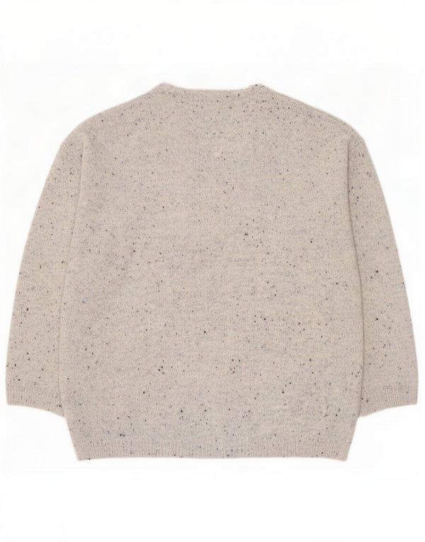 Marks & Spencer Suéter tipo jersey con cuello en V para mujer UK 44 Gris medio moteado