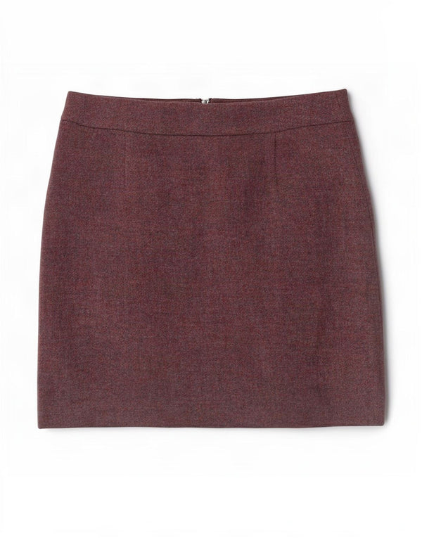 Minifalda Joules para mujer UK 12 Medium W30 Lana moteada morada