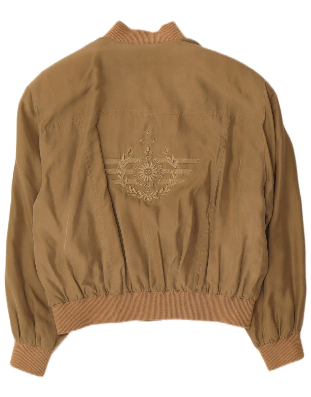 Gerry Weber Chaqueta bomber extragrande para mujer EU 38 Seda mediana color caqui