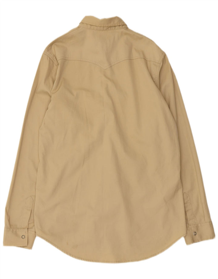 Camisa Calvin Klein Hombre Regular Fit XL Poliéster Beige