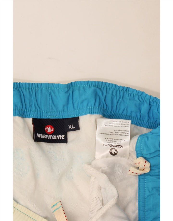 Murphy & Nye Bañador Gráfico Hombre XL Poliamida Blanca