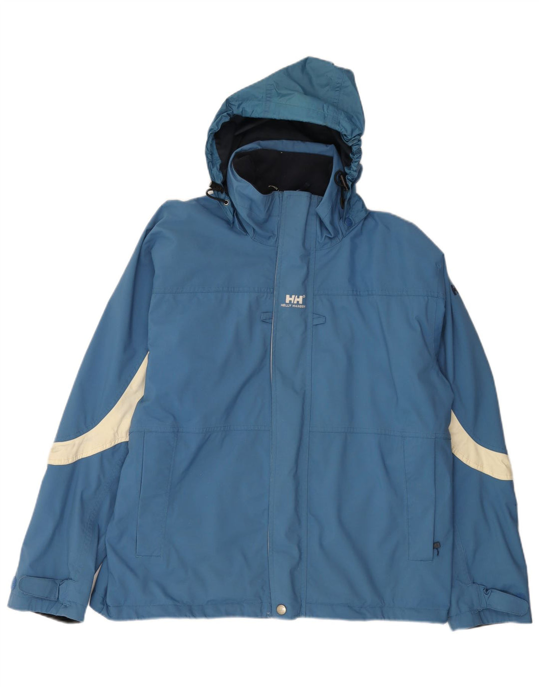 Helly Hansen Chaqueta cortavientos con capucha para hombre Reino Unido 40 Grande Azul Colorblock