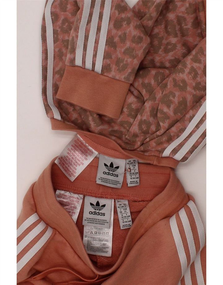 ADIDAS Chándal completo para bebé niña 18-24 meses Rosa Animal Print Algodón
