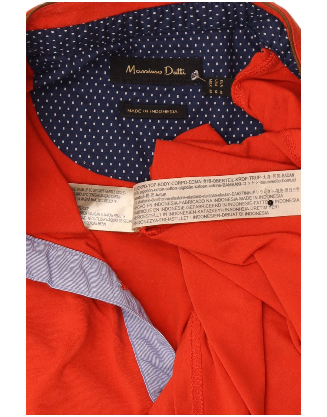 Polo Massimo Dutti Hombre Algodón Rojo Medio