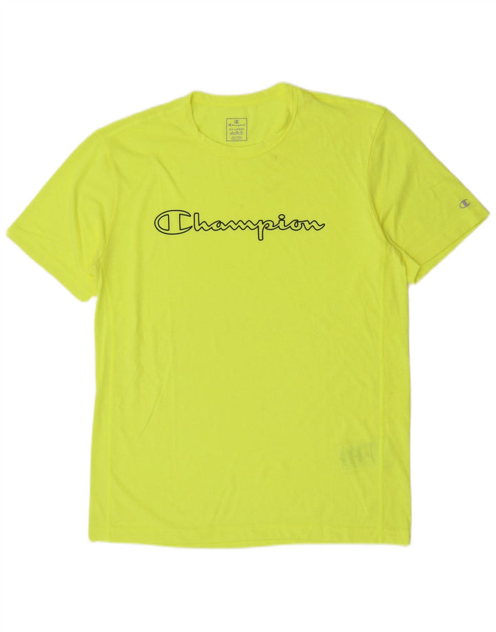 Champion Camiseta gráfica para hombre Top 2XL Poliéster amarillo