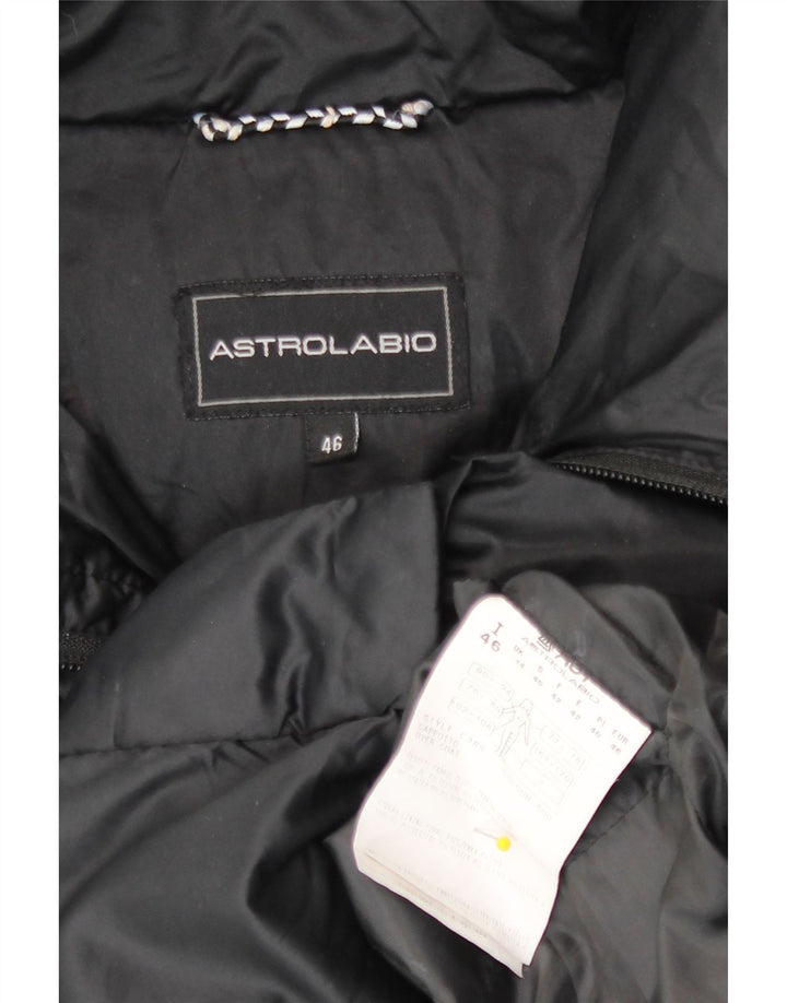 Astrolabio Chaqueta acolchada con capucha para mujer UK 44 Grande Poliéster negro