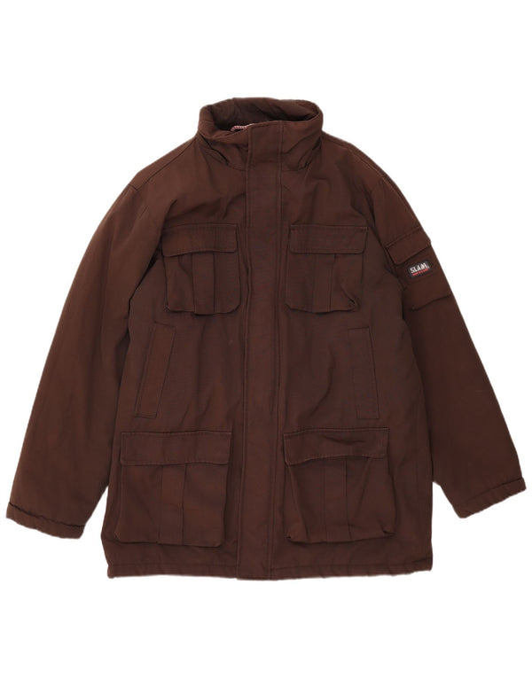 Slam Chaqueta acolchada para hombre UK 40 Large Nylon marrón