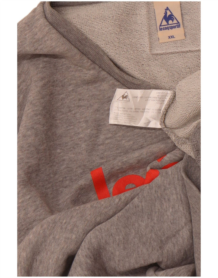 LE COQ SPORTIF Sudadera gráfica para hombre Jumper 2XL Gris Algodón