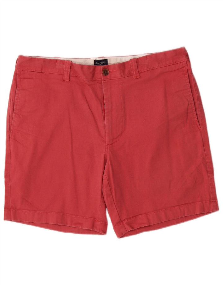 J. CREW Pantalones cortos chinos para hombre W32 Algodón rojo medio