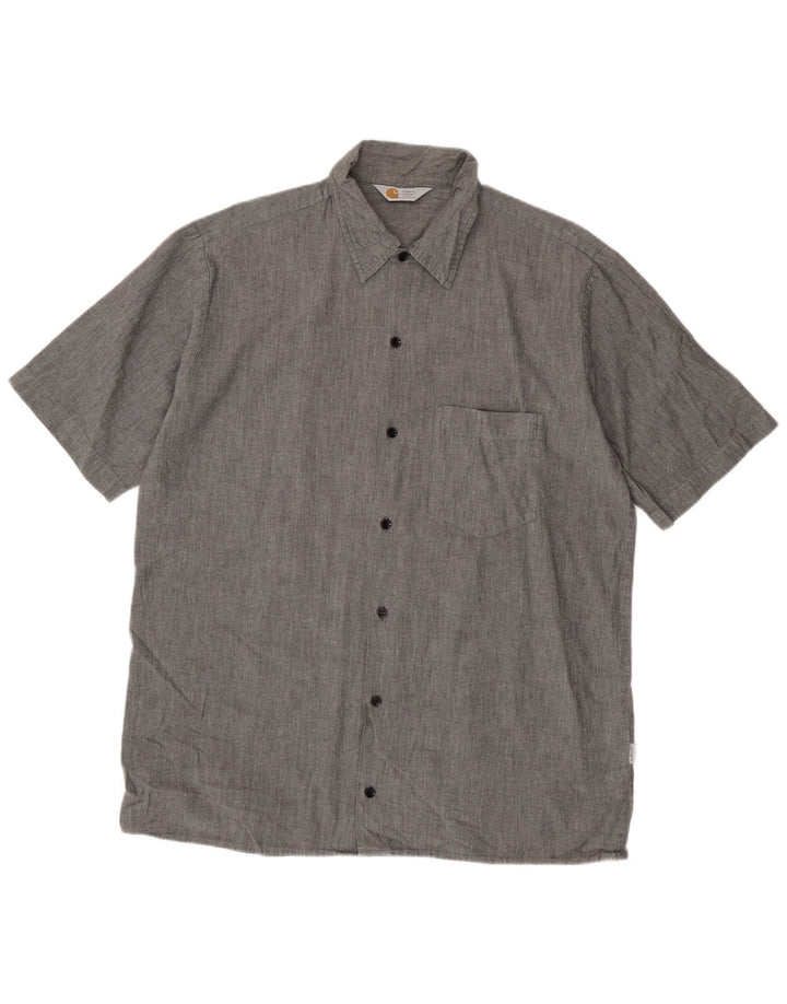 CARHARTT Camisa robusta de manga corta para hombre XL Algodón gris
