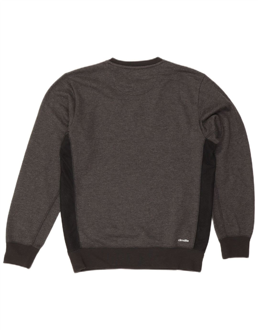 Adidas Hombre Climalite Graphic Sudadera Jumper Pequeño Gris Colorblock