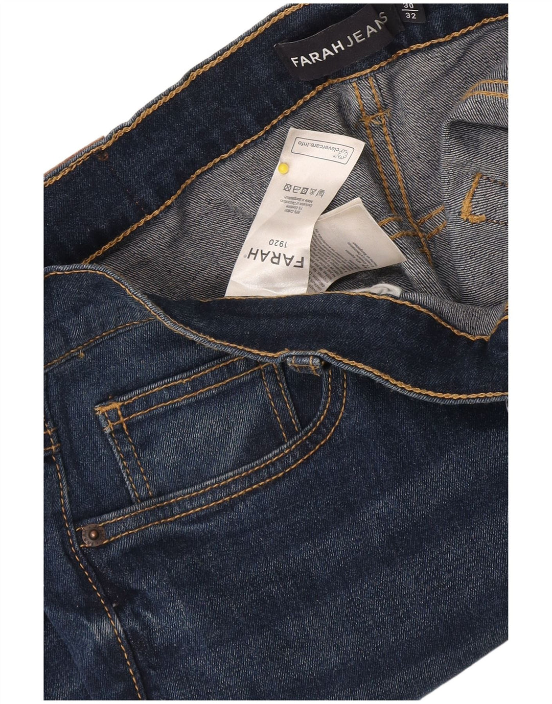 Farah Jeans Rectos Para Hombre W30 L32 Algodón Azul Marino