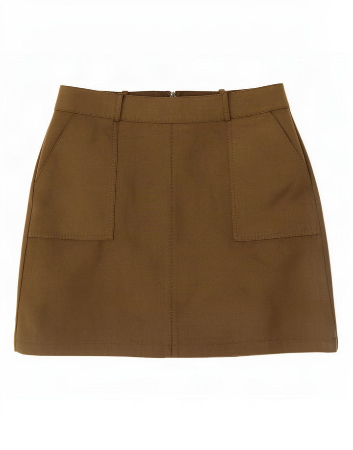 Minifalda Oasis para mujer UK 12 Medium W30 Poliéster caqui