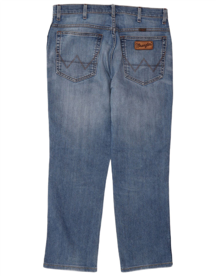 WRANGLER Vaqueros rectos elásticos Texas para hombre W34 L30 Algodón azul