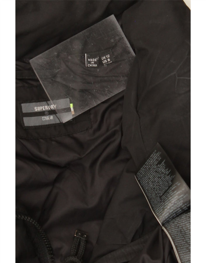SUPERDRY Abrigo acolchado para mujer UK 40 Mediano Negro Poliéster
