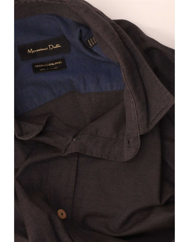 Camisa Massimo Dutti Hombre 2XL Gris