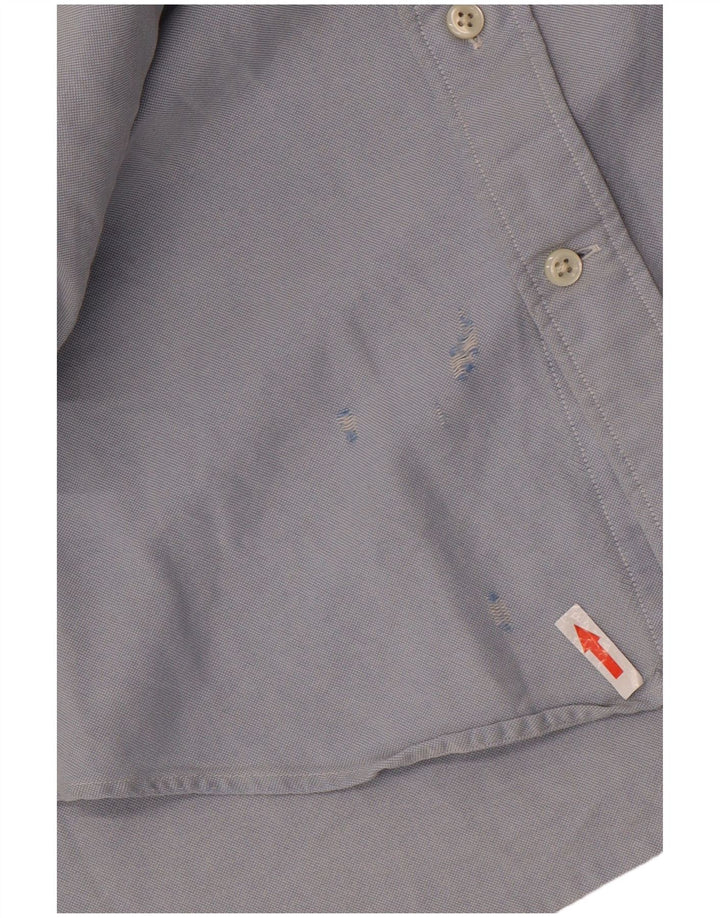 GANT Camisa ajustada de algodón azul medio para hombre