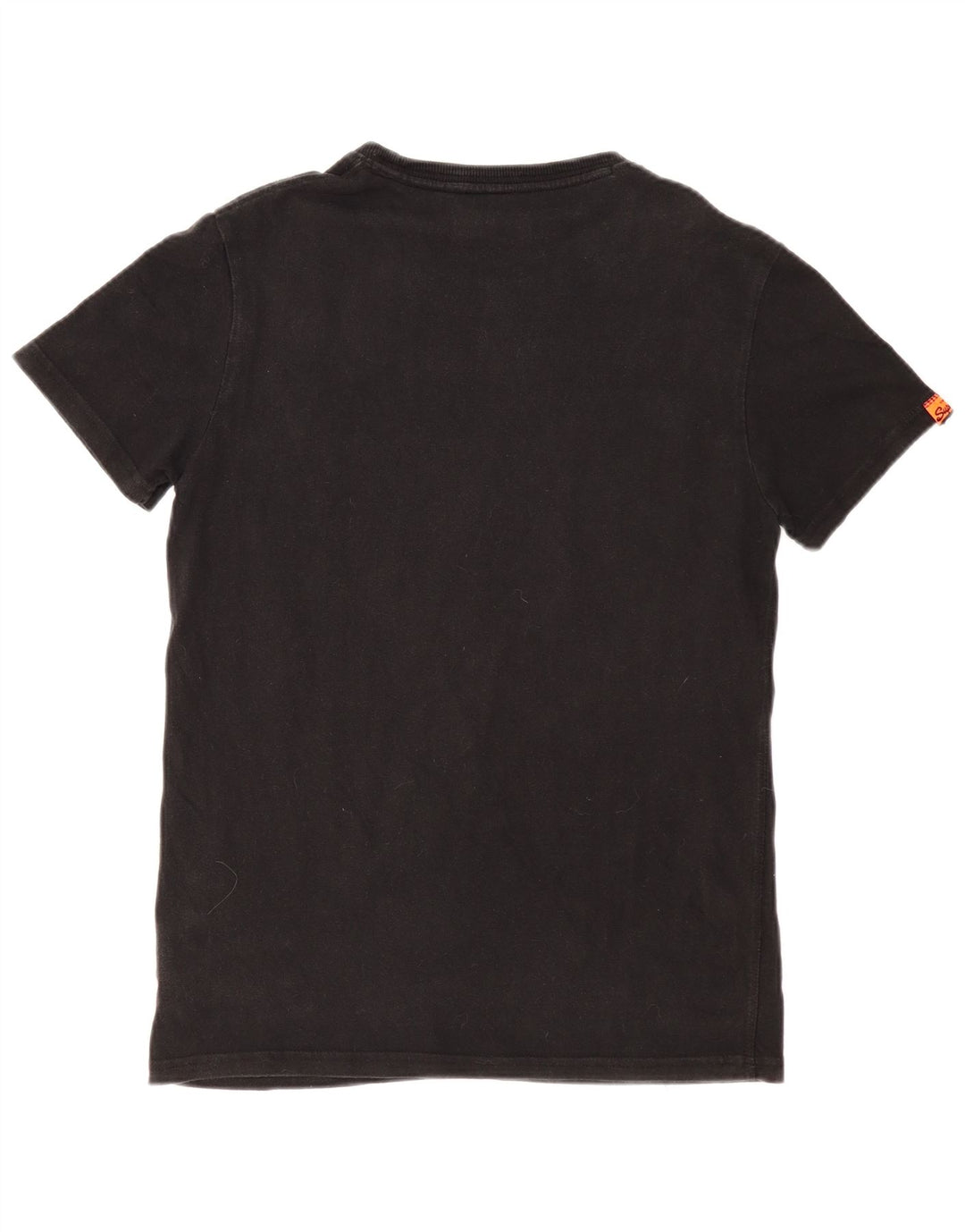 SUPERDRY Camiseta gráfica para hombre Top mediano de algodón negro