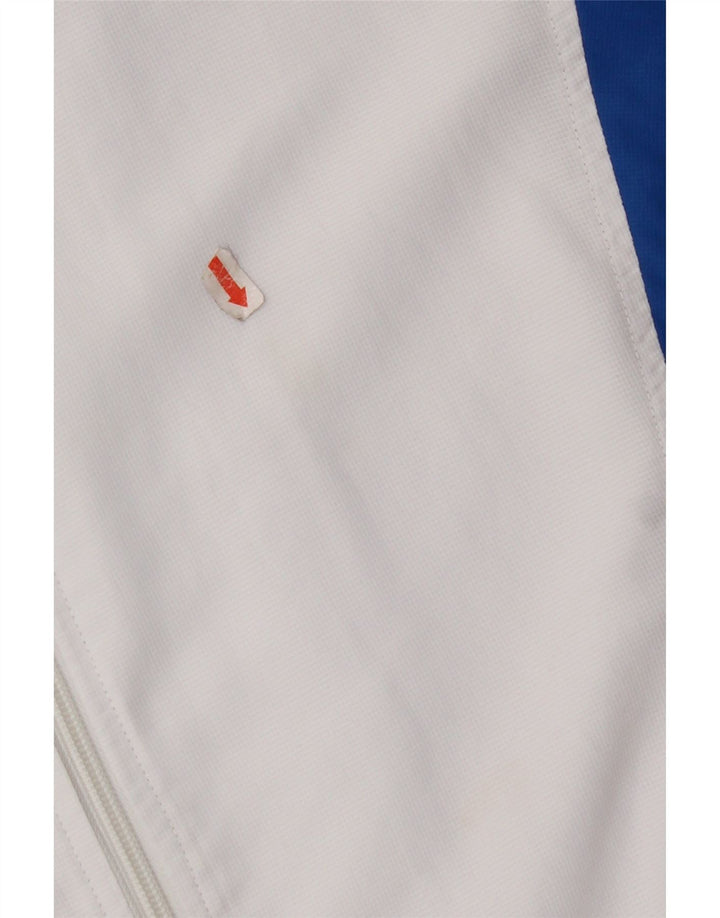 ASICS - Chaqueta de chándal para hombre, color blanco medio, poliéster con bloques de color