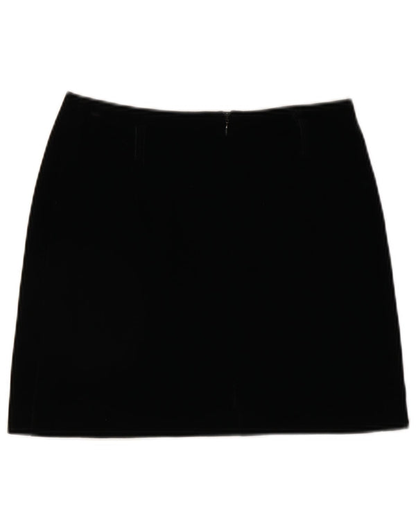 MAX & CO. Falda de pana para mujer UK 10 Small W27 Acrílico negro