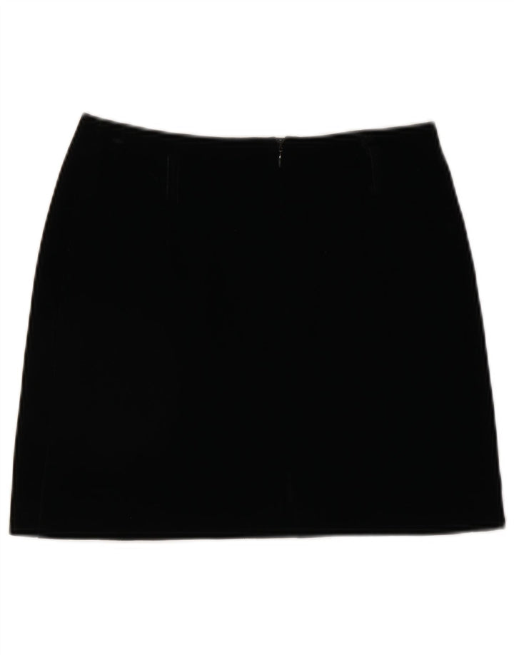MAX & CO. Falda de pana para mujer UK 10 Small W27 Acrílico negro