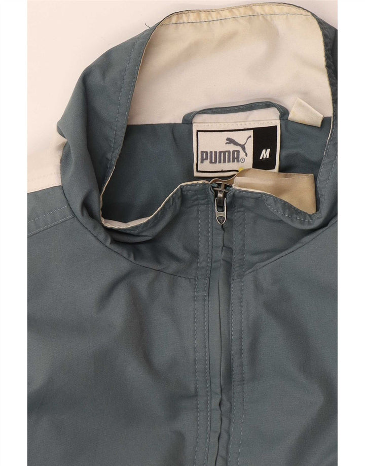 Puma Chaqueta anorak holgada para hombre UK 38 Azul medio Colorblock