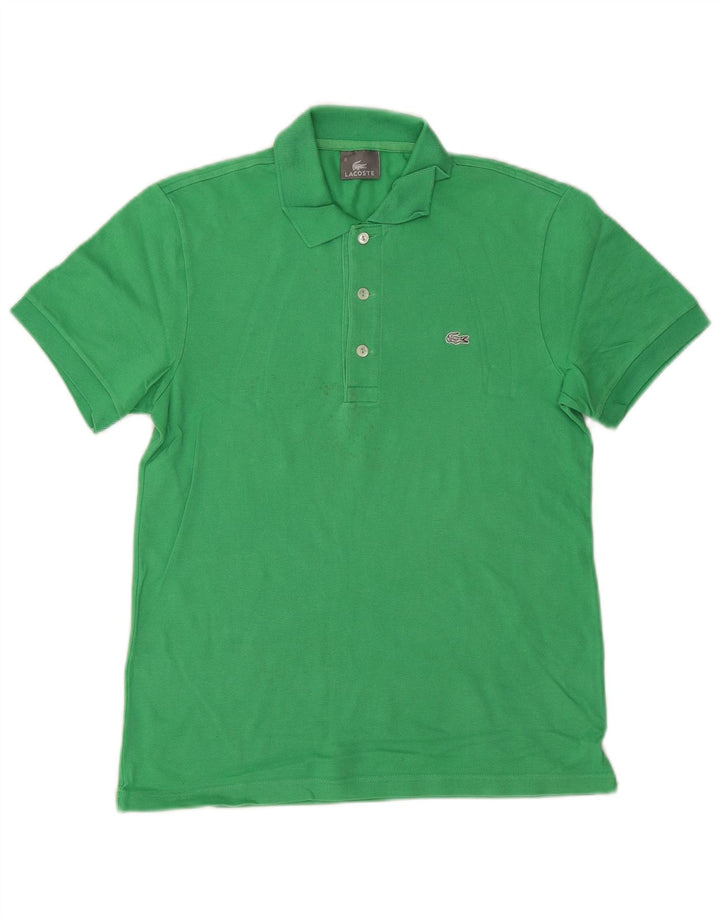 LACOSTE Polo para hombre talla 3 pequeño algodón verde