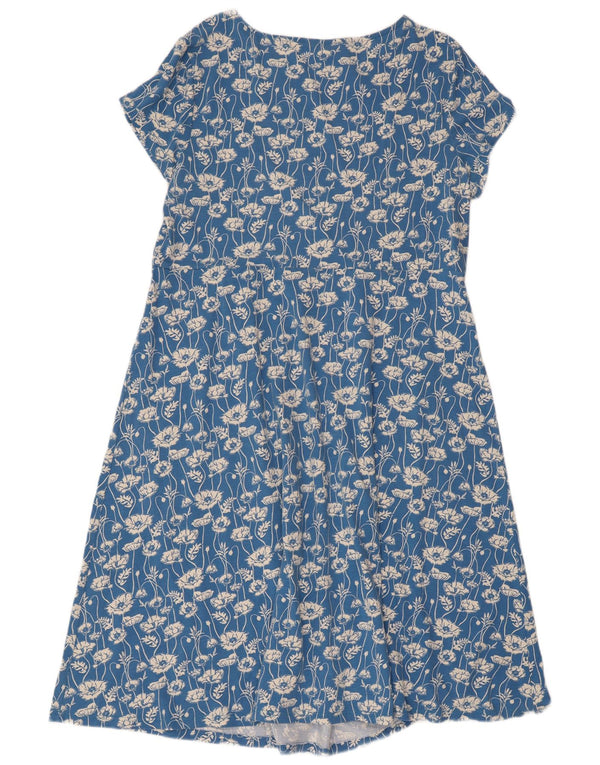Seasalt Vestido acampanado para mujer ES 40 XL Azul Floral