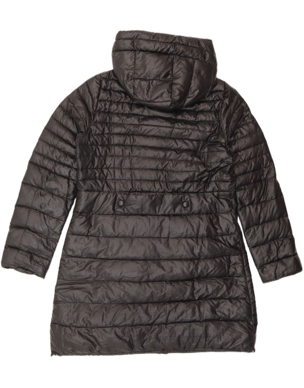 Marella Abrigo acolchado con capucha para mujer UK 46 Grande Poliéster negro