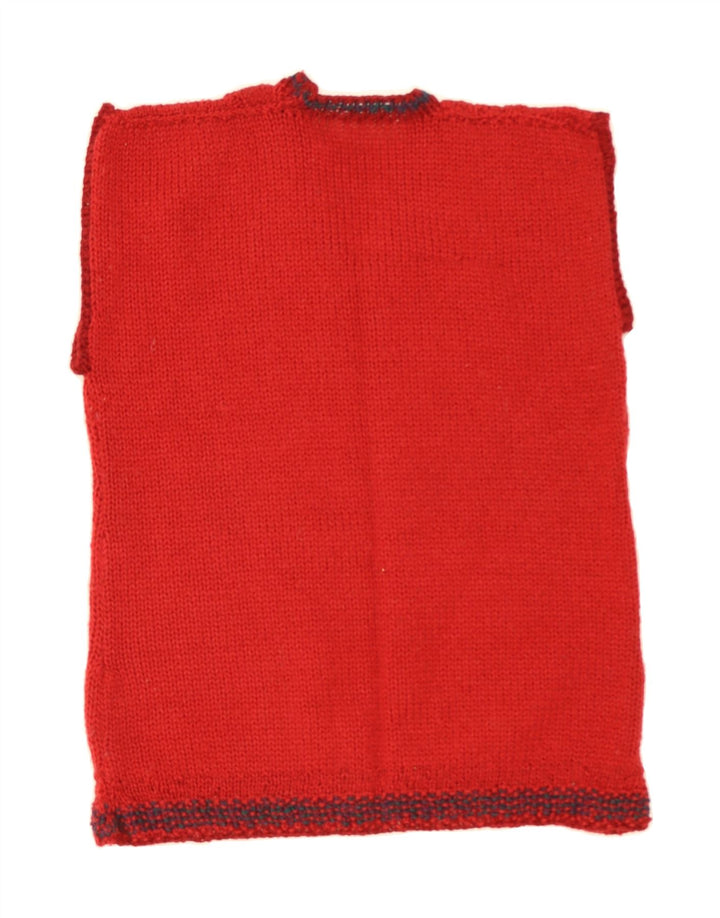 VINTAGE Womens Vest Tank Top UK 12 Medium Red Vintage Vintage and Second-Hand Vintage from Messina Hembry 